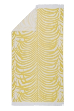 Zebra Palm Beach Towel - Canary